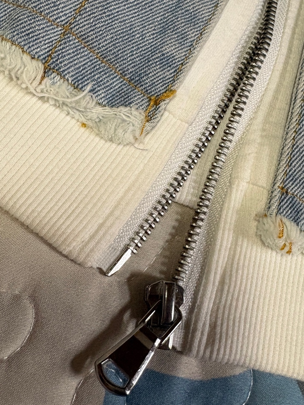 Love Tree Light Blue Denim Jacket with White Hood - Picture 8 of 8